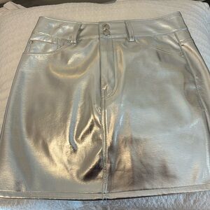 And now This ( Macy’s brand) silver mini skirt (brand new)